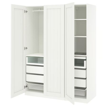 PAX / GULLABERG Гардероб, комбинация - белый/белый 150x60x201 см
