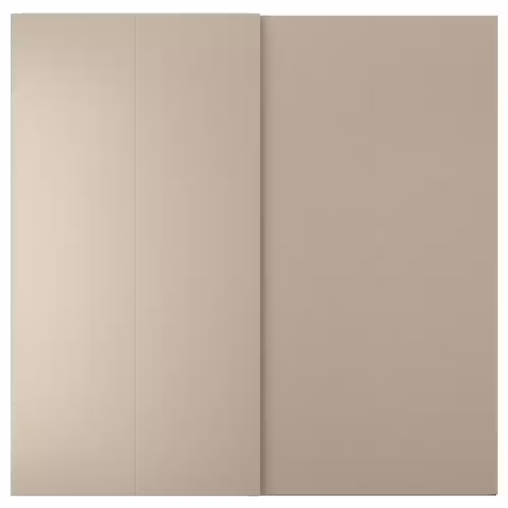 HASVIK Пара раздвижных дверей - серо-бежевый 200x201 см - фото 1