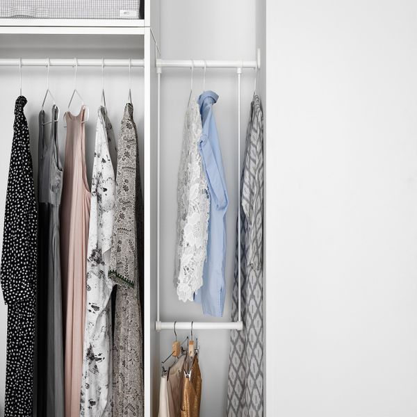 Гардероб, белый/Фоннес белый 175-200x57x251 см IKEA OPPHUS ОПХУС 592.401.64 - схема-чертеж с размерами