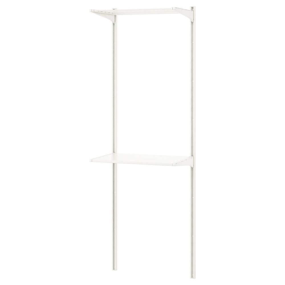 Настенная шина, полки/сушилка, белый 65x40x196 см IKEA АЛЬГОТ 892.304.08 - фото 1
