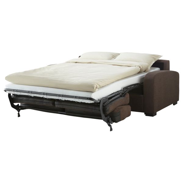 Диван-кровать 3-местный ИНГЕЛЬСТАД, Хенста темно-коричневый - фото 2