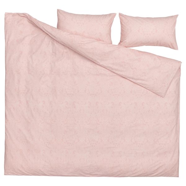 Пододеяльник и 2 наволочки, светло-розовый/белый 200x200/50x70 см IKEA JÄTTEVALLMO ЙЭТТЕВАЛЛМО 005.006.82 - схема-чертеж с размерами