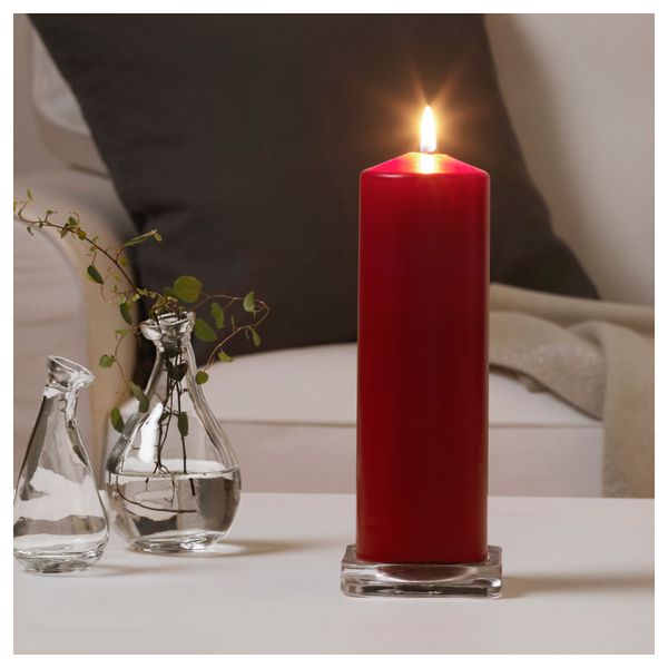 Неароматическая свеча формовая ФЕНОМЕН, красный (25 см) - схема-чертеж с размерами