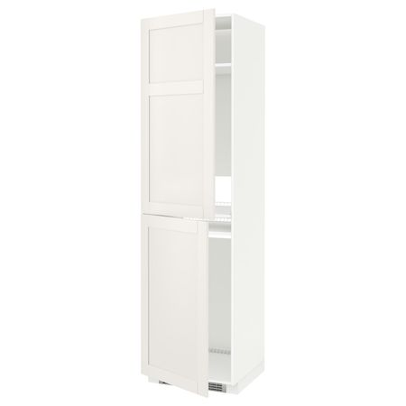 Высокий шкаф для холодильник/мороз, белый/Сэведаль белый 60x60x220 см IKEA METOD МЕТОД 292.231.37