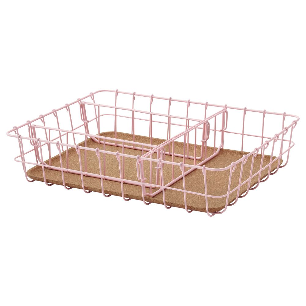 Подставка для канцелярских принадлежности ПЛЕЙА, розовый (26x34x8 см) - фото 1