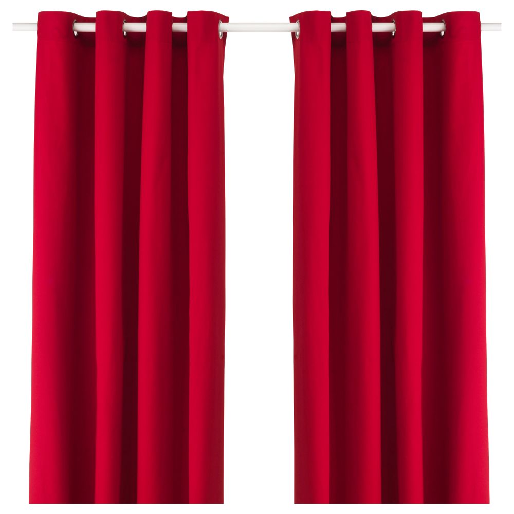 Затемняющие гардины, 1 пара МЕРЕТЕ, красный (145x300 см) - фото 1