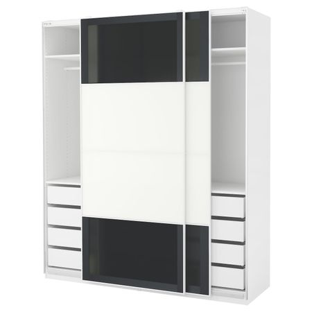 Гардероб, белый, Уггдаль Фэрвик, 200x66x236 см IKEA ПАКС 693.058.38