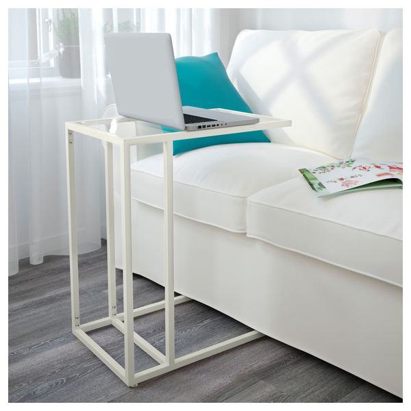 Подставка для ноутбука ВИТШЁ, белый, стекло (35x65 см) - схема-чертеж с размерами