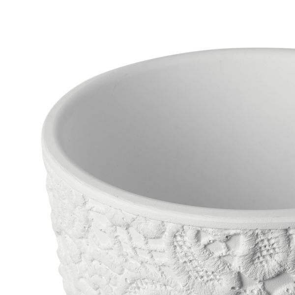 Горшок цветочный, белый, цветок, 12 см IKEA САЛЬПЕТЕР 504.484.46 - фото 3