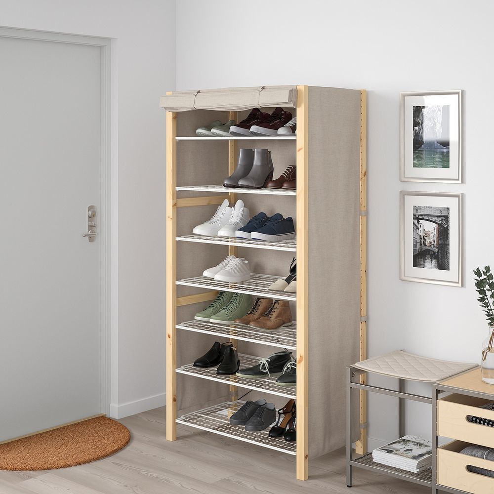 Стеллаж с чехлом 89x50x179 см IKEA IVAR ИВАР 892.879.99 - фото 1