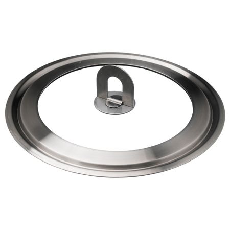 Крышка СТАБИЛЬ, нержавеющ сталь, прозрачное стекло (24 см)
