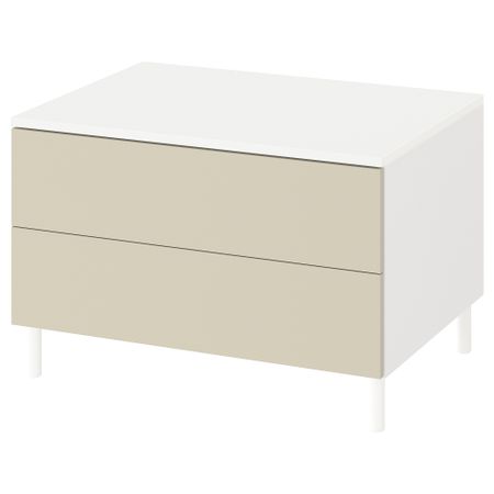 Комод с 2 ящиками, 80x57x53 см, белый, Skatval светло-бежевый IKEA PLATSA ПЛАТСАA ПЛАТСА 594.243.75