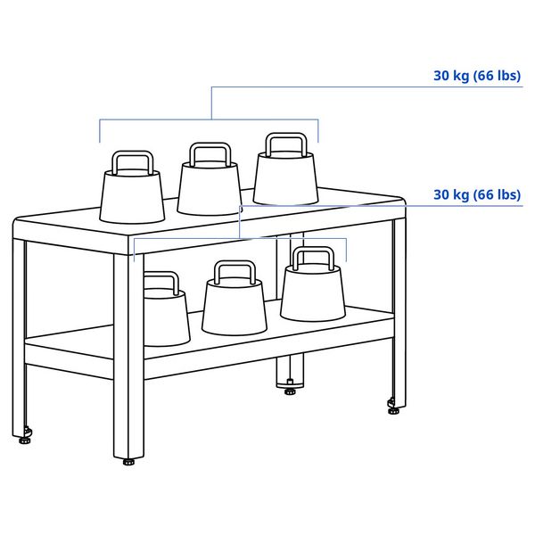 KOLBJÖRN Стеллаж - бежевый для сада/для дома 80x45 см - схема-чертеж с размерами