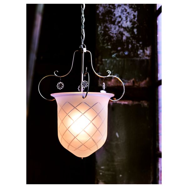 Подвесной светильник СЁДЕР, стекло, цветы - фото 3