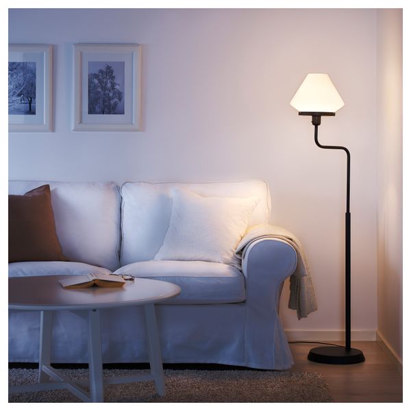 Светильник напольный ЭЛЬВЕНГЕН, белый - схема-чертеж с размерами