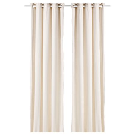 Гардины, 2 шт., бежевый 145x300 см IKEA MOALINA МОАЛИНА 504.910.53
