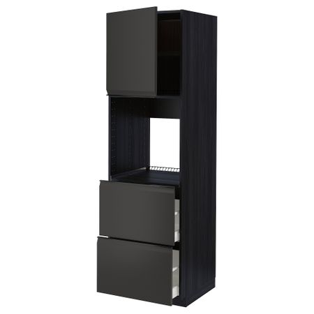 Высокий шкаф для духовки + дверцы, 2 форнтальных, 2 высоких ящик IKEA METOD МЕТОД, MAXIMERA МАКСИМЕРА 194.955.10