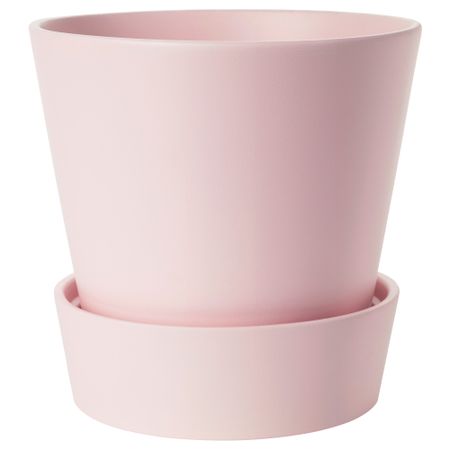 Горшок цветочный с поддоном СЕНАП, розовый (15 см)