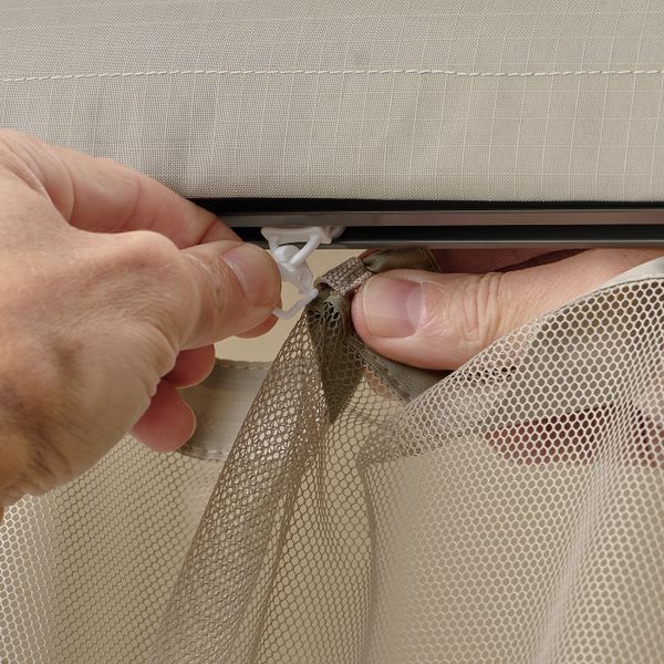 Павильон со шторой и сеткой, темно-серый/серо-бежевый IKEA HIMMELSÖ 494.141.26 - фото 5