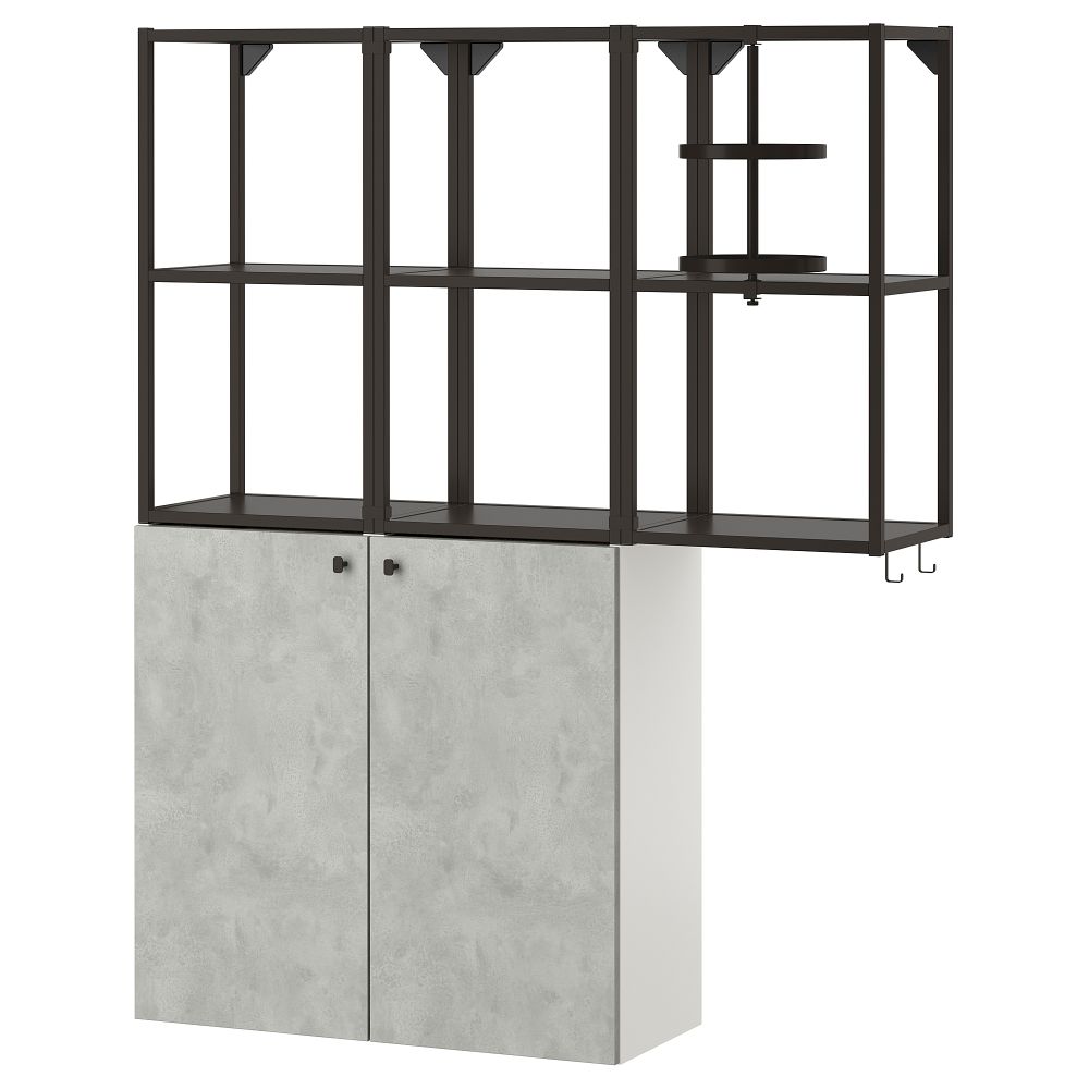 Комбинация для хранения, 120x32x150 см, антрацит IKEA BEGIVENHET БЕГИВЕНХЕТ 693.314.51 - фото 1