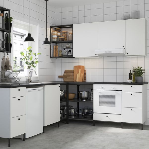 Угловая кухня, антрацит/белый IKEA ENHET 093.380.21 - фото 3