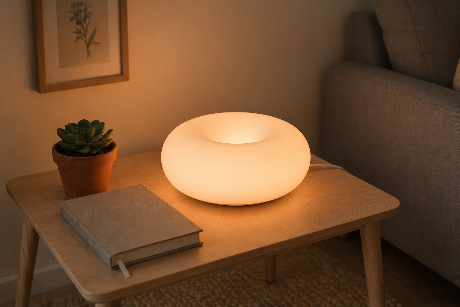 VARMBLIXT Smart — умная лампа-пончик IKEA в матовом белом стекле