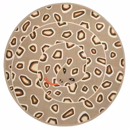 SANDLÖPARE Ковёр безворсовый - светло-коричневый/рисунок «змея» 100 см