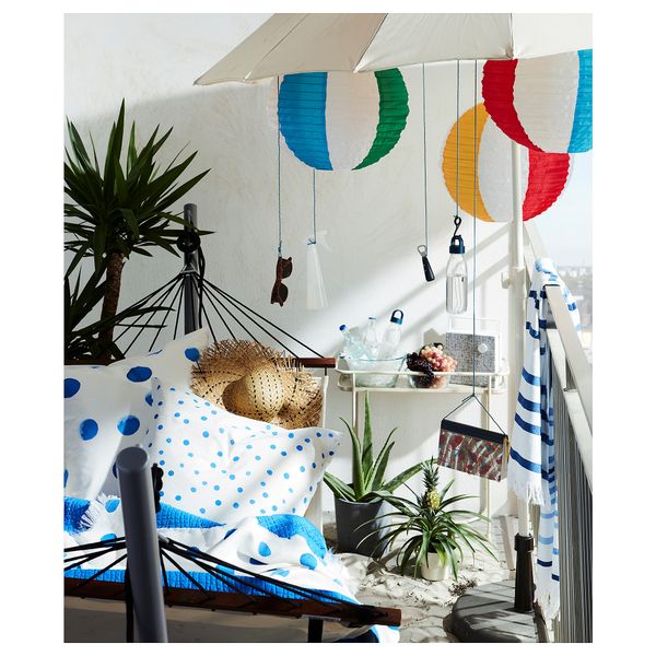 Подвесная светодиодная лампа СОЛВИДЕН, для сада, шаровидный разноцветный (45 см) - схема-чертеж с размерами