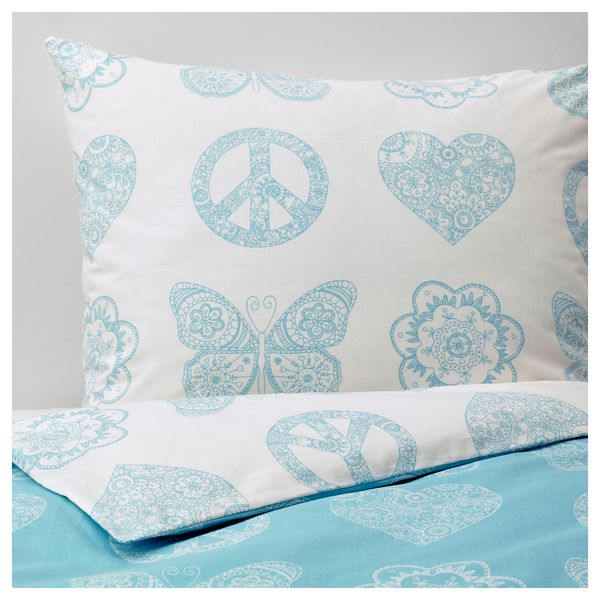 Пододеяльник и 1 наволочка ВЭНСКАПЛИГ, бирюзовый (150x200/50x70 см) - фото 1