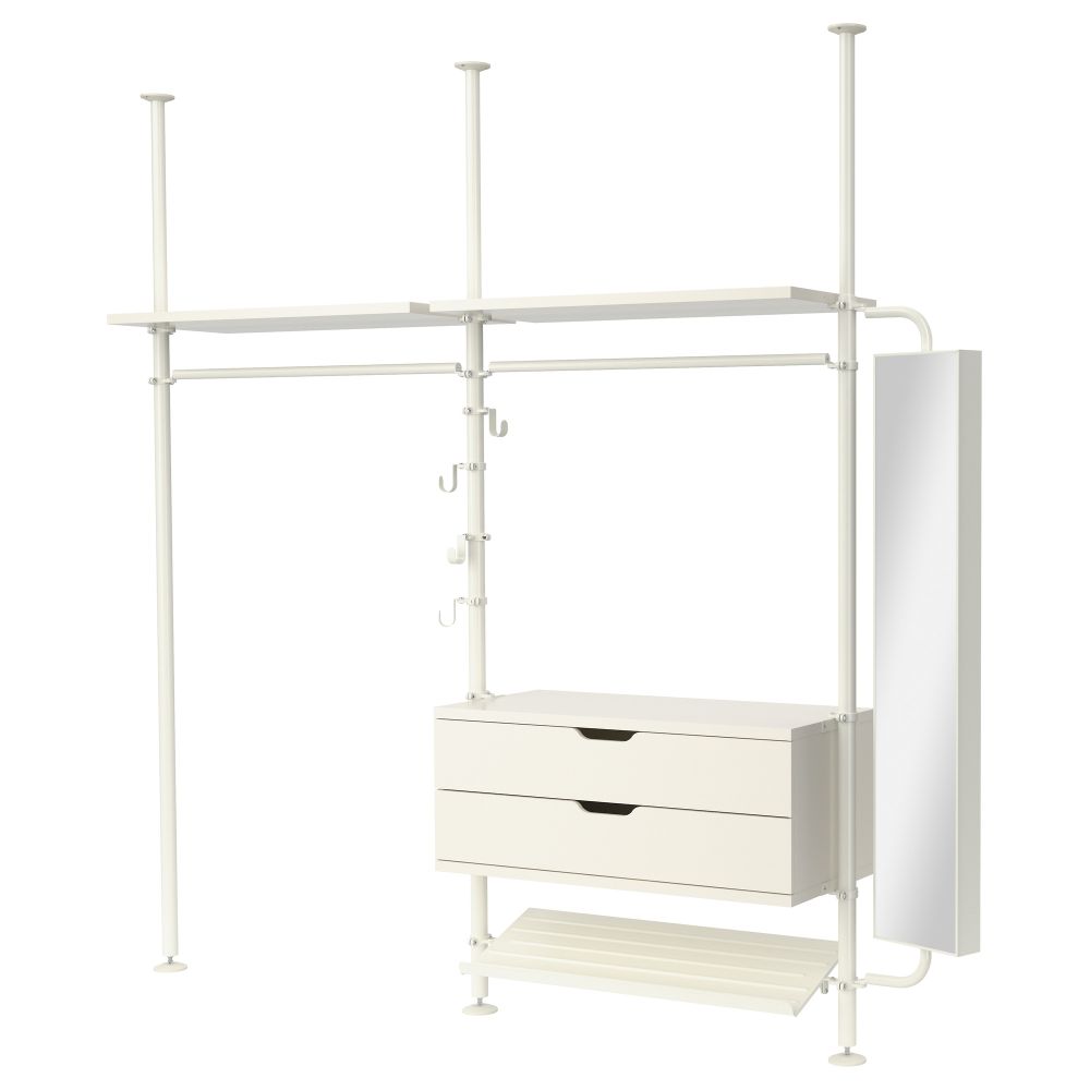 2 секции СТОЛЬМЕН, белый (265x50x210-330 см) - схема-чертеж с размерами