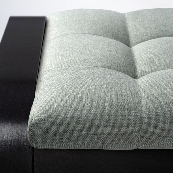 Табурет для ног, черно-коричневый/Гуннаред светло-зеленый IKEA POÄNG ПОЭНГ 194.372.28 - фото 2