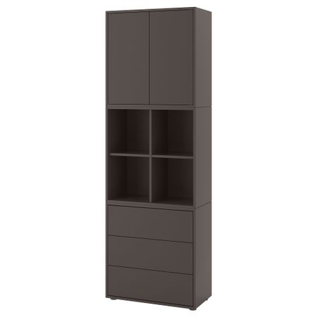 Комбинация шкафов с ножками, 70x35x212 см, темно-серый IKEA EKET ЭКЕТ 892.865.51