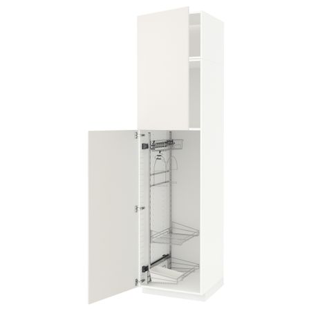 Высокий шкаф с отделением для аксессуаров для уборки IKEA METOD МЕТОД 494.579.36