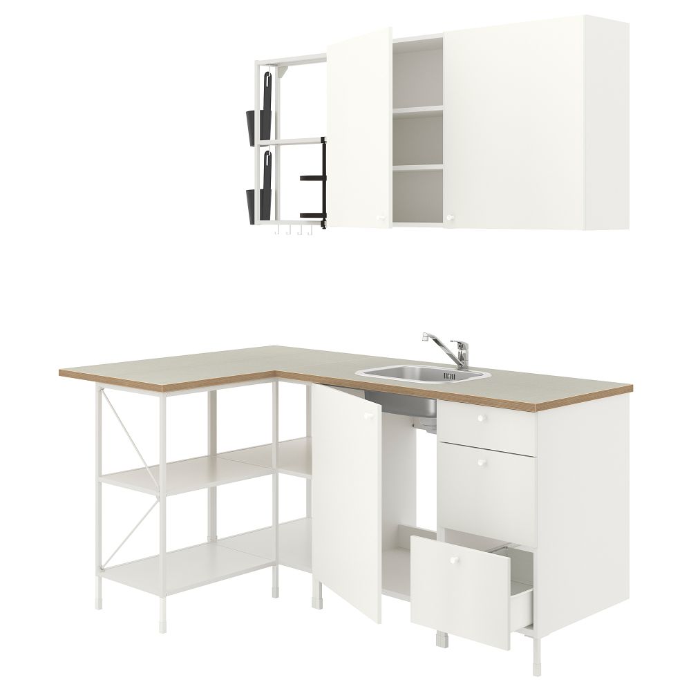 Угловая кухня, белый IKEA BEGIVENHET БЕГИВЕНХЕТ 693.381.84 - фото 1