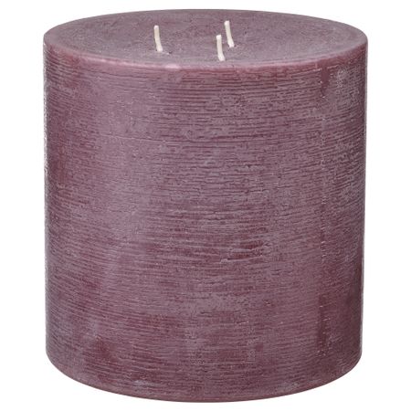 Неароматическая свеча, 3 фитиля, 14 см, коричнево-красный IKEA GRÄNSSKOG 605.515.79