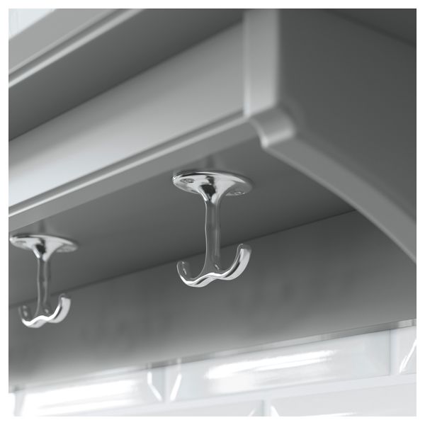 Полка навесная СТЕНСТОРП, серый - схема-чертеж с размерами