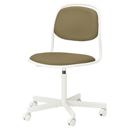 Рабочий стул, белый, Vissle желто-зеленый IKEA ÖRFHATTEFJÄLL ХАТТЕФЬЕЛЛЬ ОРФЬЕЛЛЬ 094.160.28