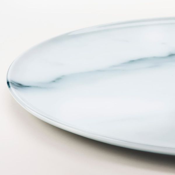 Блюдо, белый/с печатным рисунком 32 см IKEA SAMSTÄMMIG САМСТЭММИГ 204.682.52 - фото 2