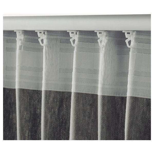 Гардины с прихватом, 1 пара ИНГЕРТ, темно-серый (145x300 см) - фото 4