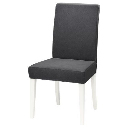 Стул ХЕНРИКСДАЛЬ, белый, Дьюпарп темно-серый