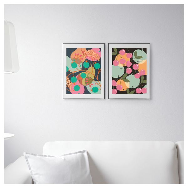 Набор постеров, 2 штуки ТВИЛЛИНГ, фруктовый микс (40x50 см) - схема-чертеж с размерами