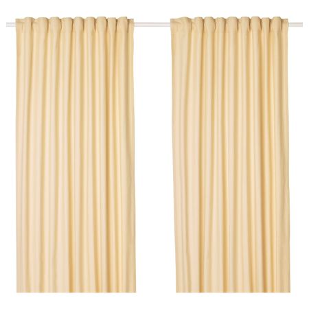 Гардины, 1 пара, желтый 145x300 см IKEA TIBAST ТИБАСТ 403.967.30