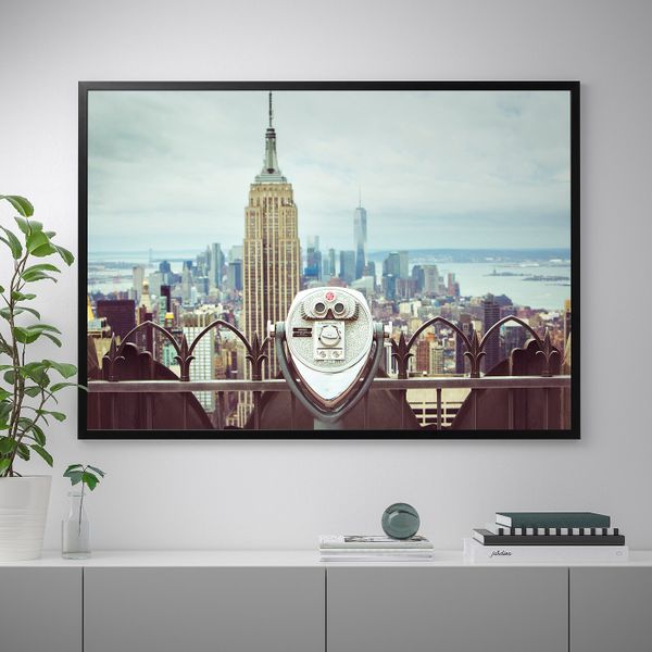 Картина с рамой, Смотровая площадка, черный 140x100 см IKEA БЬЁРКСТА 392.978.30 - фото 2