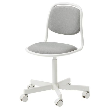 Детский стул для письменного стола, белый/Висле светло-серый IKEA ÖRFJÄLL ОРФЬЕЛЛЬ 405.018.87