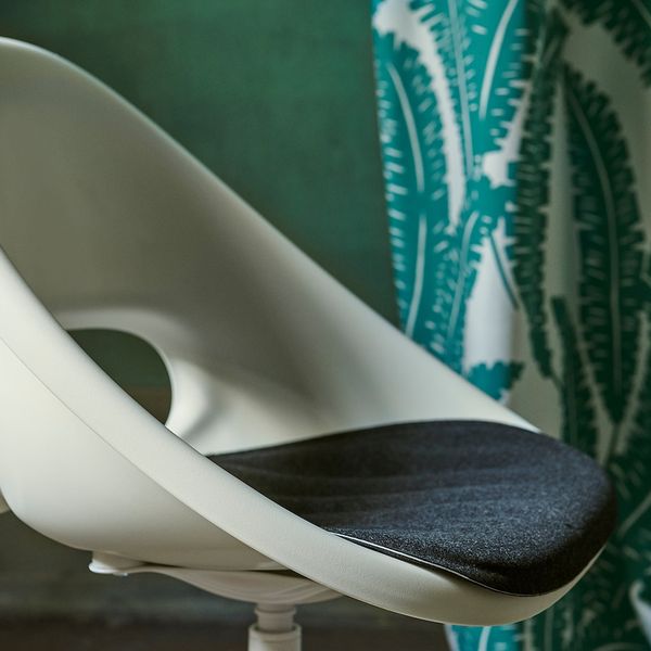 Рабочее кресло c подушкой, белый, темно-серый IKEA LOBERGET ЛОБЕРГЕТ / BLYSKÄR БЛИСКЭР 793.319.07 - фото 7