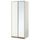 Гардероб ТРИСИЛ, белый, зеркальное стекло (79x61x202 см)