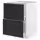 METOD / MAXIMERA Напольный шкаф 2фасада/2выс ящика - белый/Nickebo матовый антрацит 60x60 см