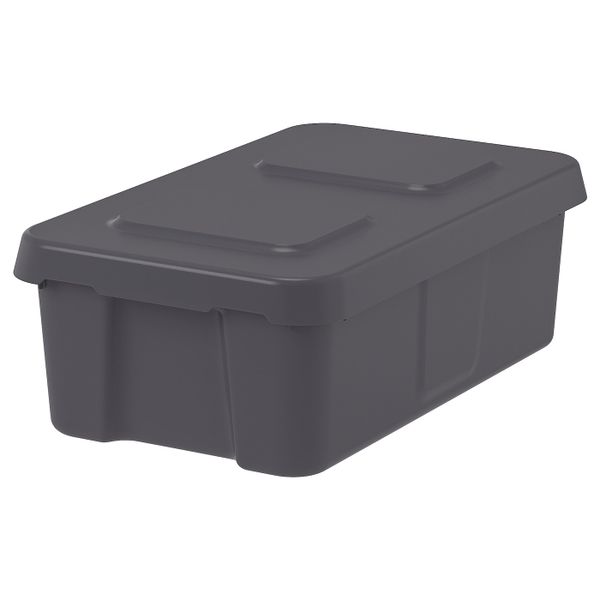 Контейнер с крышкой,д/дома/сада, темно-серый 27x45x15 см IKEA КЛЭМТАРЕ 102.923.62 - фото 1