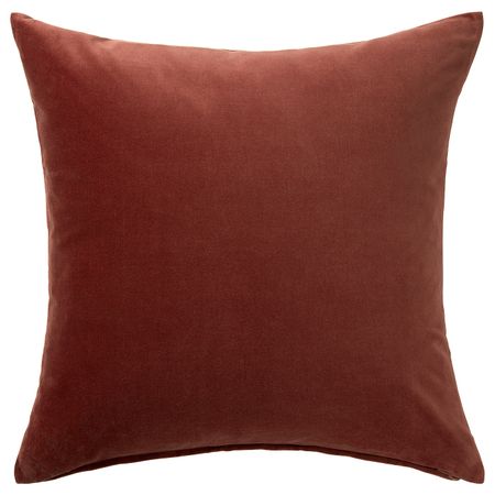 Чехол на подушку, красный/коричневый 50x50 см IKEA SANELA САНЕЛА 804.791.96