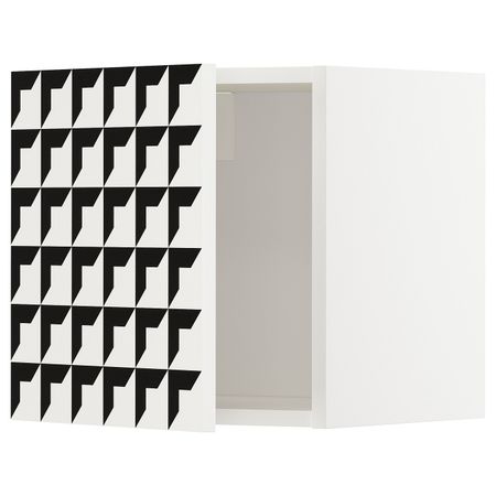 Шкаф навесной, белый, Иттербин с печатным рисунком 40x40 см IKEA МЕТОД 292.870.30